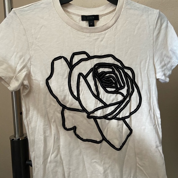 J. Crew flower t-shirt - Picture 1 of 3